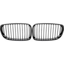 BMW 1-Serie E87 07-11 Enkelribbad Blanksvart Sportgrill / Njurar Performance-Look DIEDERICHS